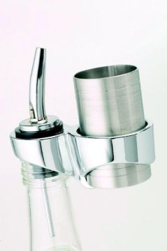 Chrome Thimble Caddy with Pourer & Thimble Measure